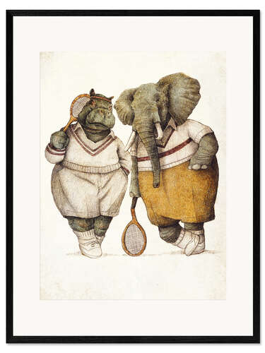Framed art print Tennis Couple