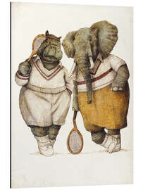 Magnettafel Tennis Pärchen