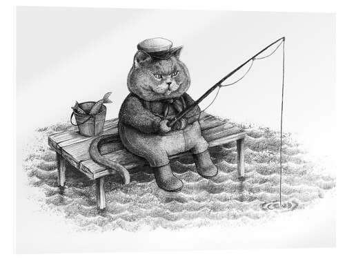 Cuadro de metacrilato Fishing Cat