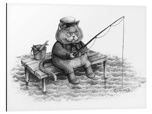 Stampa su alluminio Fishing Cat