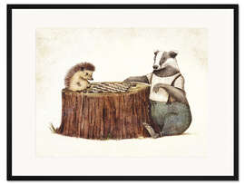 Gerahmter Kunstdruck Damespiel I