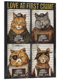 Quadro em plexi-alumínio Cats Love At First Crime I