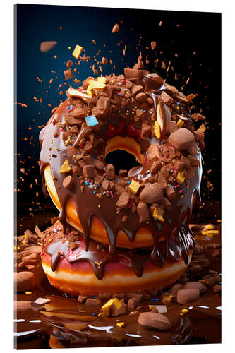 Acrylic print Chocolate Donut