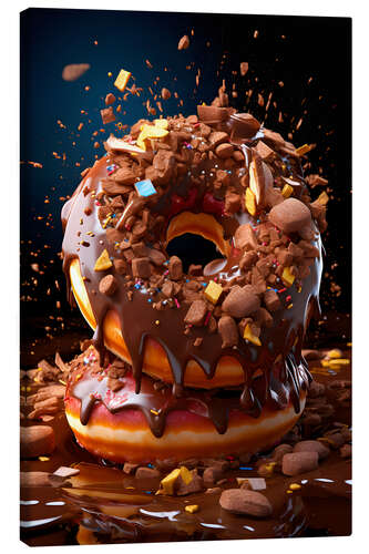 Canvastavla Chocolate Donut