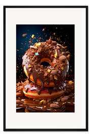 Gerahmter Kunstdruck Schokodonut