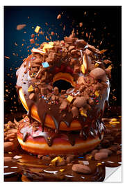 Sticker mural Chocolate Donut