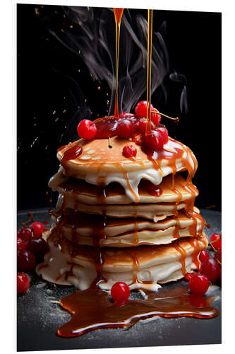 PVC-tavla Pancakes With Cherries