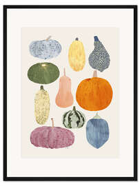 Gerahmter Kunstdruck Kürbiskomposition