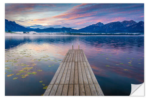 Wall sticker Jetty at Hopfensee, Bavaria