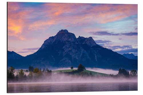 Aluminium print Sunrise at Hopfensee, Bavaria