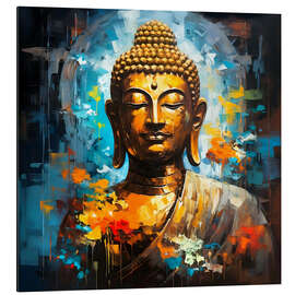 Magnettafel Buddha Neon