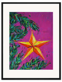Gerahmter Kunstdruck Weihnachtsstern