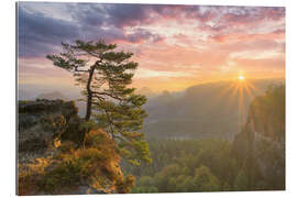 Gallery print Sunrise in Saxon Switzerland