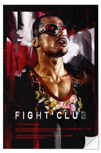 Självhäftande poster Fight Club, Tyler Durden