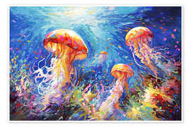 Poster  Jellyfish Serenade - Leon Devenice