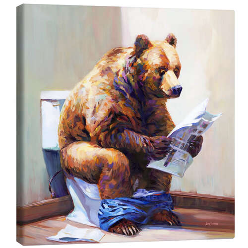 Quadro em tela Bearly Informed