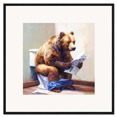 Plakat artystyczny premium w ramie Bearly Informed