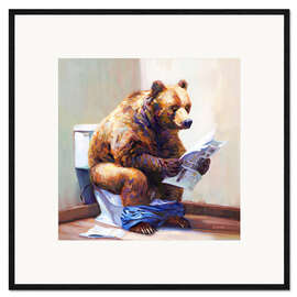 Plakat artystyczny premium w ramie Bearly Informed - Leon Devenice