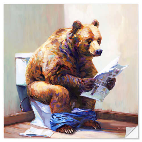 Sticker mural Bearly Informed
