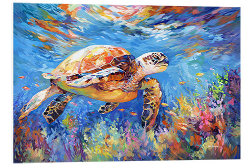 Foam board print Sea Turtle's Adventure