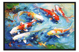 Gerahmter Kunstdruck Koi Peaceful Glide