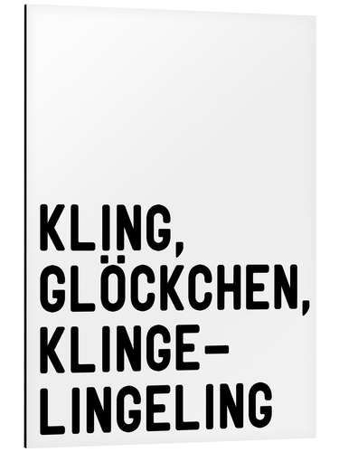 Stampa su alluminio Kling, Glöckchen, Klingelingeling