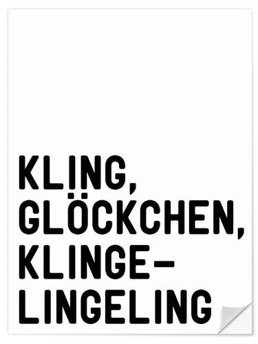 Självhäftande poster Kling, Glöckchen, Klingelingeling