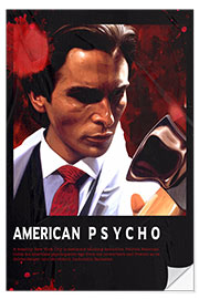 Wandsticker Christian Bale - American Psycho