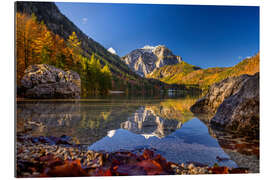 Quadro em plexi-alumínio Langbathsee in autumn