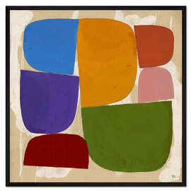 Gerahmter Kunstdruck Bunte Komposition