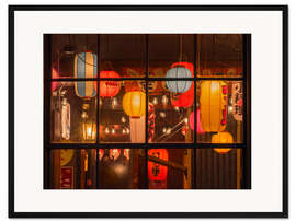 Gerahmter Kunstdruck Chinesische Laternen II