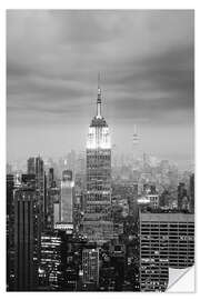 Wandsticker Empire State Building im Dunst