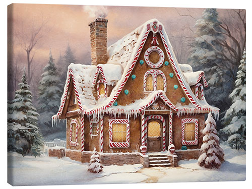 Lærredsbillede Ggingerbread Cottage