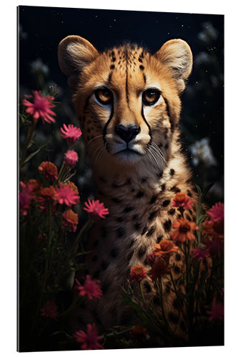 Galleritryk Cheetah Floral