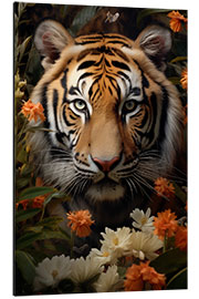 Aluminium print Floral Tiger