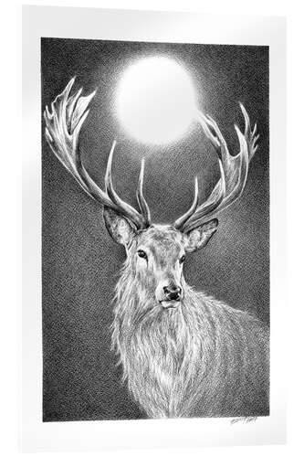 Acrylic print Moon Deer