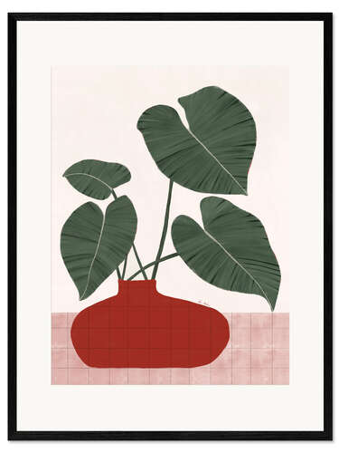 Kehystetty taidepainatus Philodendron Gloriosum