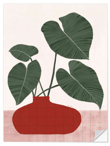 Selvklebende plakat Philodendron Gloriosum