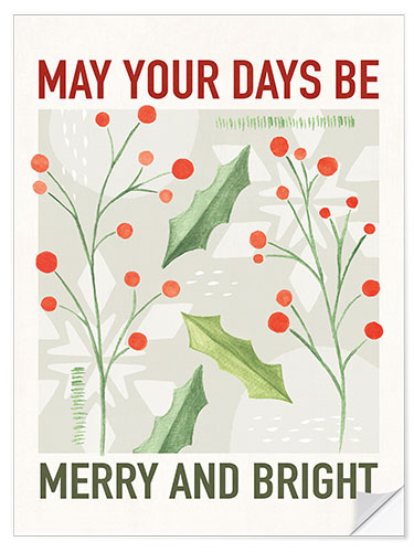 Wandsticker May Your Days Be Merry and Bright