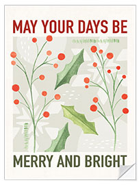 Wall sticker May Your Days Be Merry and Bright