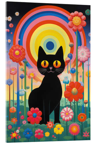 Obraz na szkle akrylowym Cat in the World of Dreams