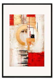 Gerahmter Kunstdruck Stimmungsvolle Spannung in Rot