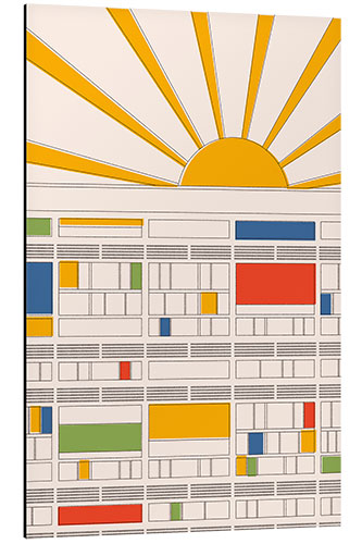 Aluminiumsbilde Sunny Bauhaus Facade