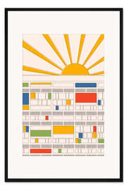 Gerahmter Kunstdruck Sunny Bauhaus Facade