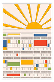 Poster Sunny Bauhaus Facade
