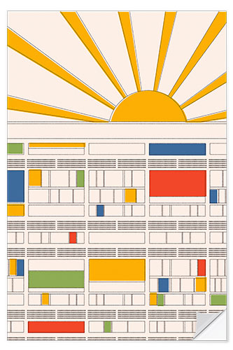 Wandsticker Sunny Bauhaus Facade