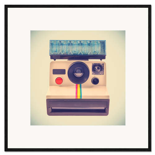 Framed art print Cute Seventies Instant Camera