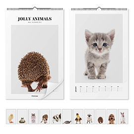 Calendario de pared  Jolly Animals Calendar 2024 - Animal Kids Collection
