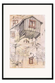 Gerahmter Kunstdruck Gelassenes Vintage-Dorf