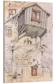 Magnettafel Gelassenes Vintage-Dorf